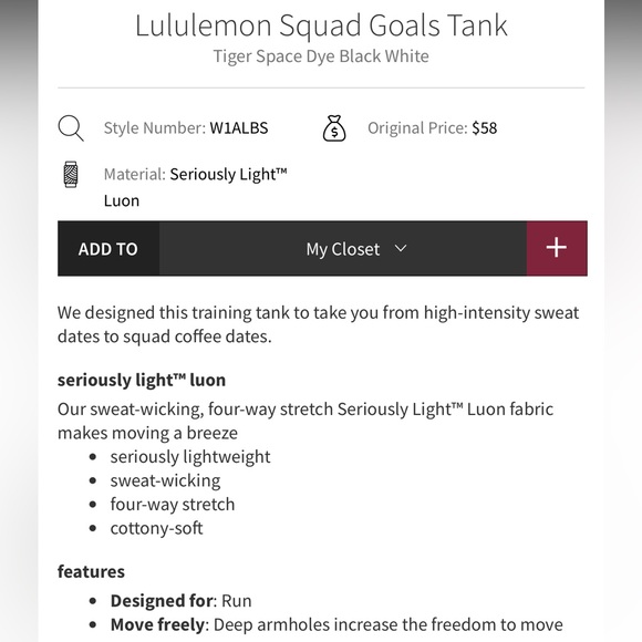 Lululemon Squad Goals Muscle Tank - Picture 7 of 7